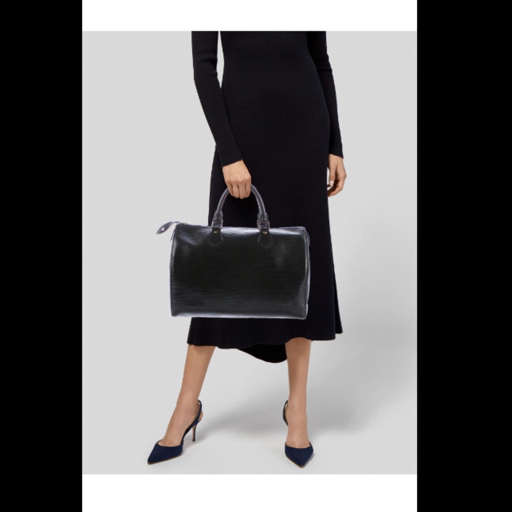 Louis Vuitton Black Epi Speedy 30